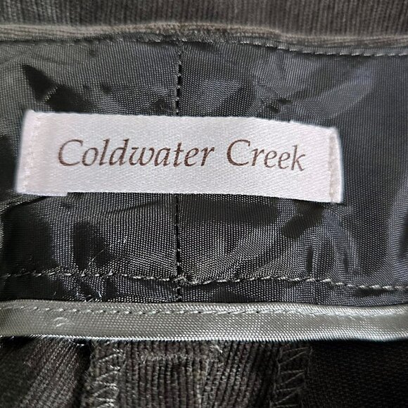 Coldwater Creek Corduroy Pants P6 Womens Fine Wale Pincord Green Velvet Trousers - Picture 2 of 15